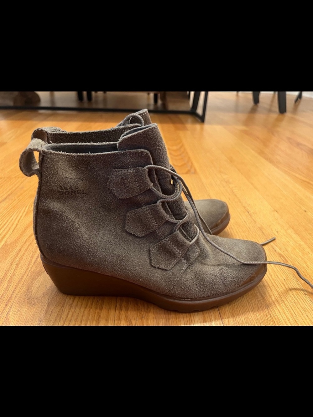 SOREL Toronto NL2115-245 Women’s Size 8 Suede Lace Up Wedge Boots